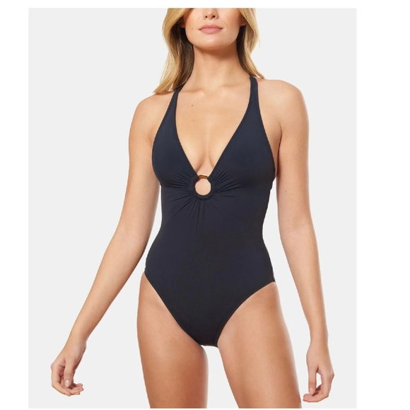 Bleu Rod Beattie Other - Bleu by Rod Beattie Plunge Halter SwimSUIT